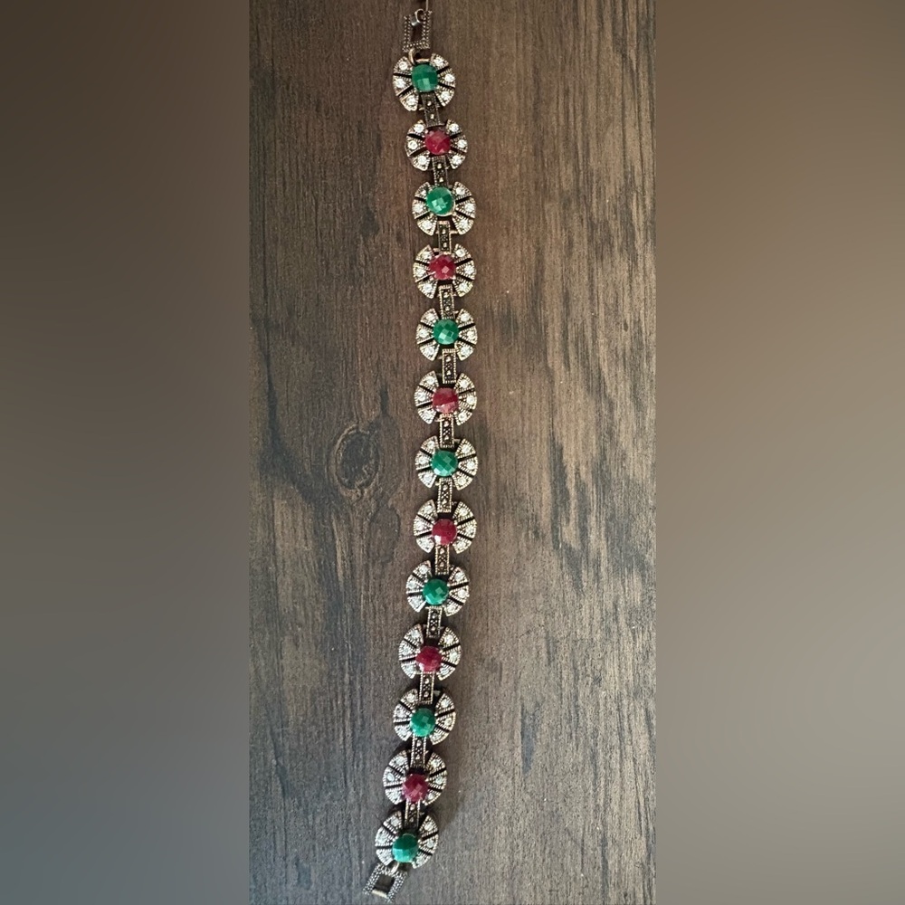 Elegant Multi-Color Gemstone Bracelet